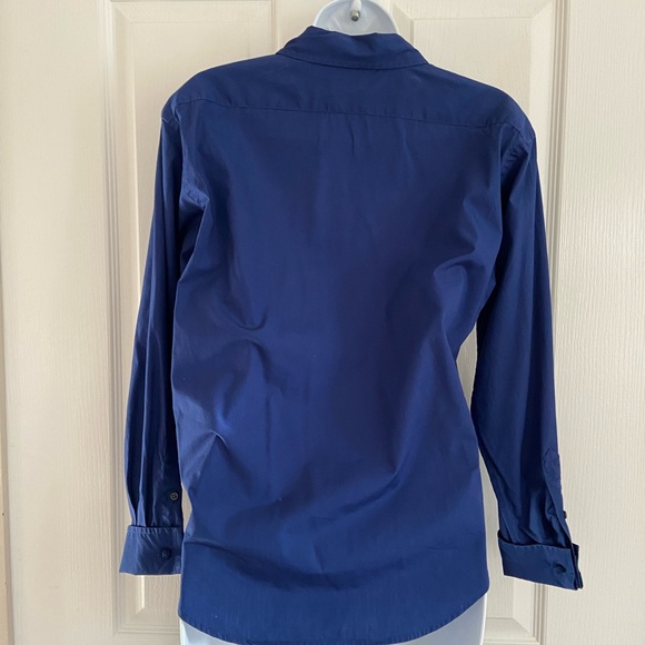 Ralph Lauren light cotton stretch dark blue shirt - Picture 6 of 9